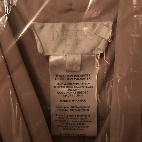 David’s Bridal Double Strap Georgette Wrap Dress - Picture 3 of 5